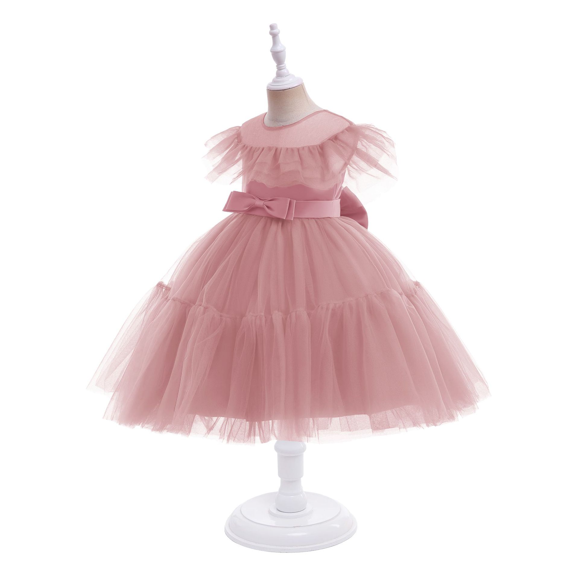 Los niños se visten Día de los niños de rendimiento traje pequeño y mediano de los niños pettiskirt vestido de cumpleaños de niña de flores vestido de princesa