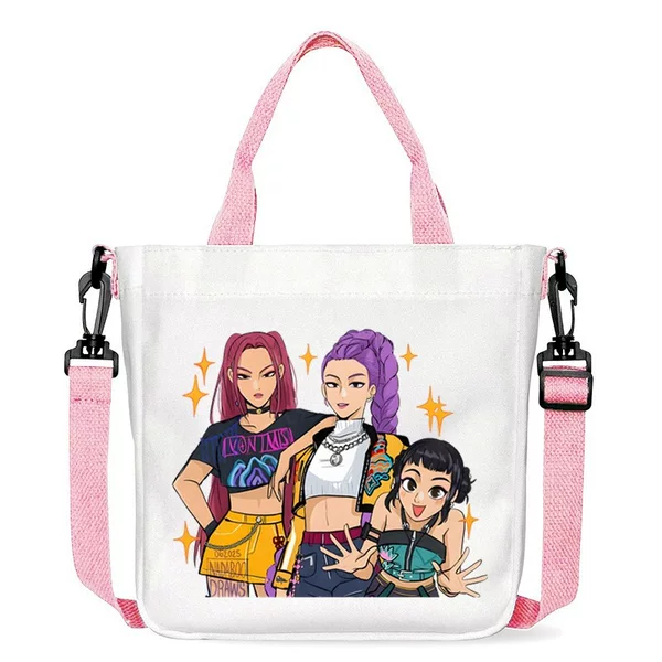 Hunter Witch Group Peripheral Foreign Trade New Anime Cartoon Print Fashion Lightweight Crossbody Canvas Shoulder Crossbody Bag