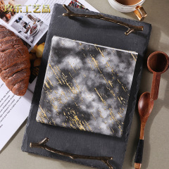 廠家新款水墨印花餐巾紙紙巾西餐廳烘焙坊適用面巾紙批發