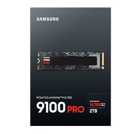 Samsung 9100PRO4TB SSD твердотельный диск интерфейс M.2 (NVMe протокол PCIe5.0*4 скорость чтения 14800 МБ/с)