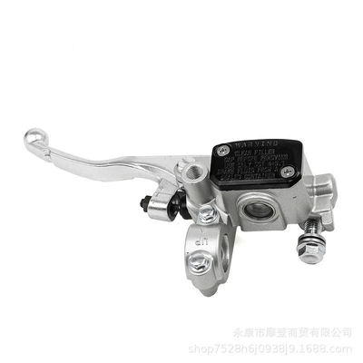 Off-Road Motorcycle Accessories Ktm Silver White Front Disc Brake Pump with Foldableing Handle Hydraulic Brake Pump (Motorcycle Handle Cover) - brake-pump-silver-left