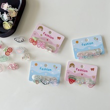 韩版新款儿童抓夹女童亚克力小号发抓透明水果卡通边夹双面刘海夹