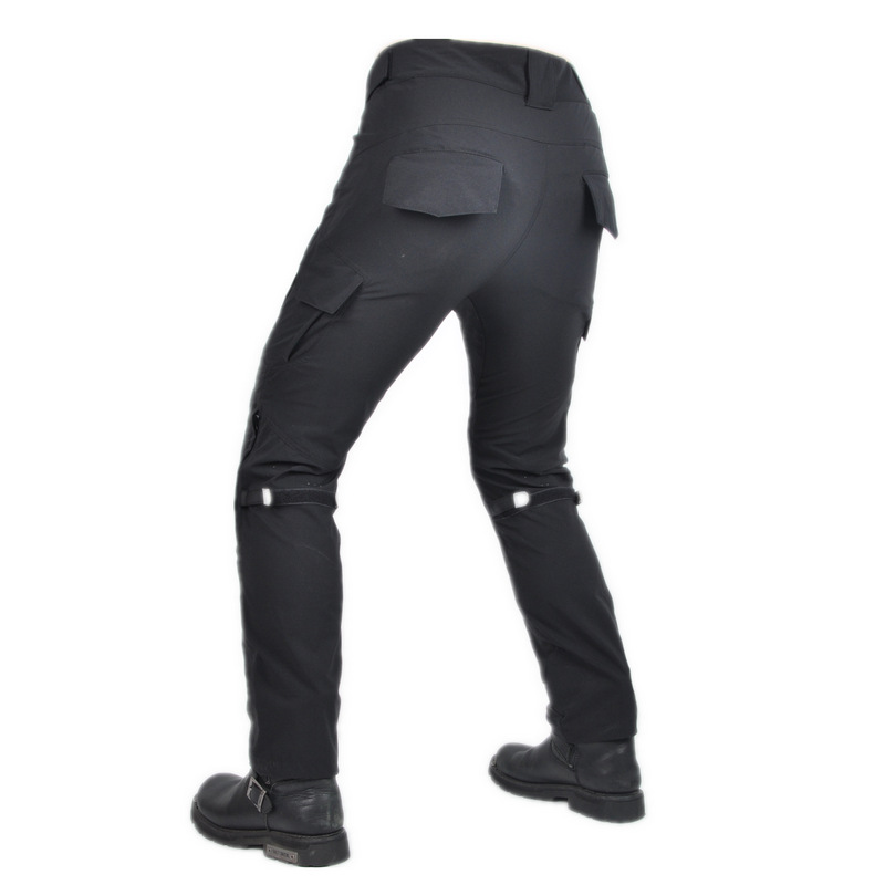 VOLERO motocicleta de verano anticaída pantalones de ciclismo perforación bidireccional respirable elástico de cintura alta locomotora anticaída pantalones para hombre