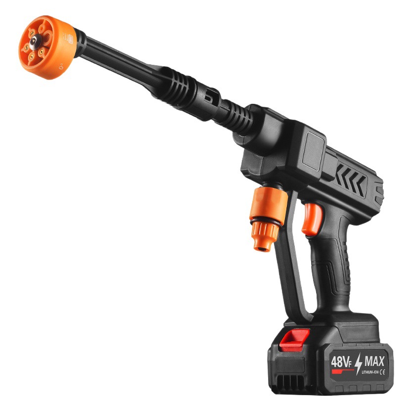 pistola de agua de alta presión para lavado de automóviles conjunto completo de herramientas de lavado de automóviles pistola de agua doméstica batería de litio de alta potencia potente artefacto de presurización