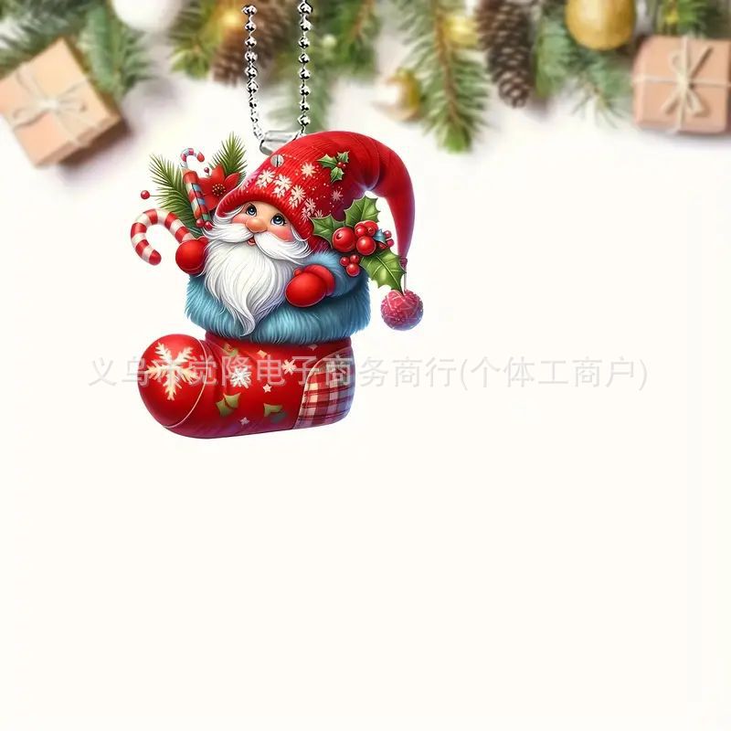 2D Navidad encantador regalo de Navidad colgante de vacaciones acrílico plano transfronterizo nuevo interior decoración