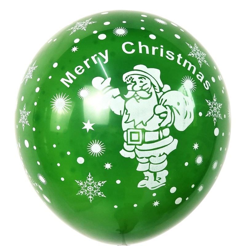 Transfronterizo globo de Navidad al por mayor de 10 pulgadas de 12 pulgadas impreso árbol de Navidad decoración fiesta decoración suministros