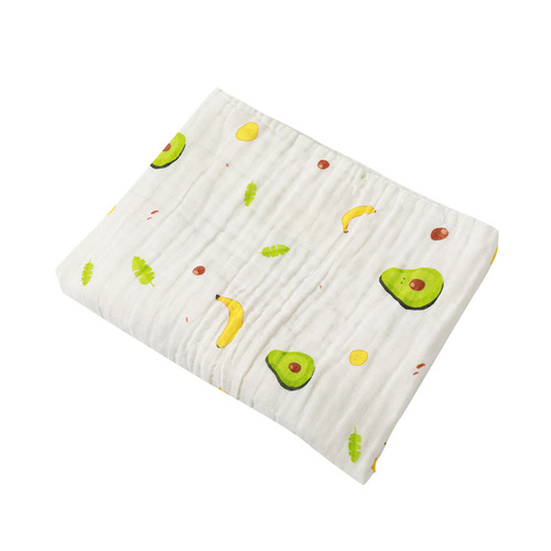 Soft Four-Layer Baby Bath Towel Cotton Gauze Baby Blanket Newborn Children's Covering Blanket Cartoon Washcloth Blanket