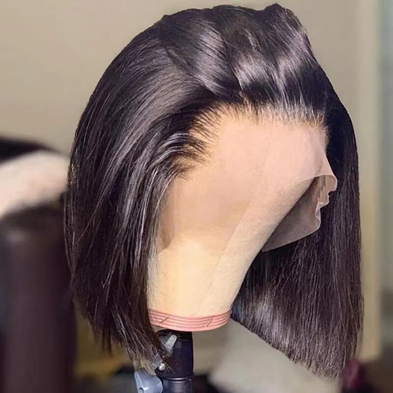 AliExpress new bob head wig 13*4 front lace European and American wig Bobo wigs lace wigs head cover