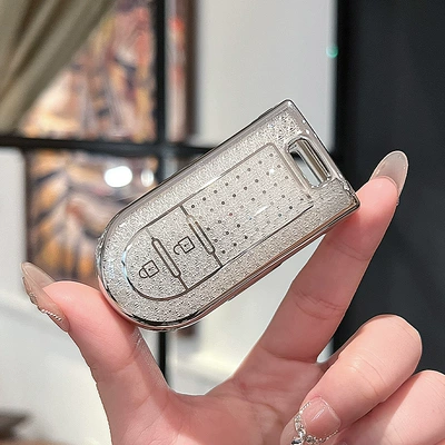 Suitable for Toyota North Car key bag - beilu-model-a-smart-2-button-crystal-white-single-shell