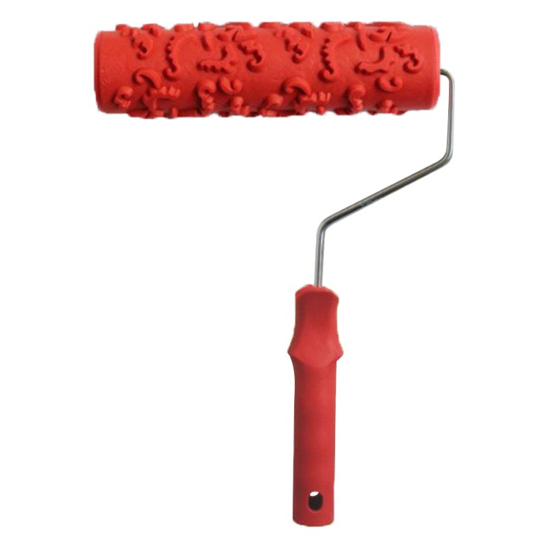 7-pulgadas rodillo de goma textura pintura patrón en relieve barro de diatomeas textura en relieve papel pintado molde arte rollo de pintura