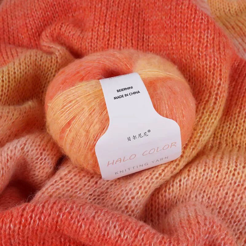 Soft woolen sweater, hat, woven scarf handmade, gradient, 25 gram, DIY