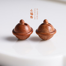 桃木饰品配件手编钥匙扣车挂手机链宝宝儿童红绳别针卡通小铃铛