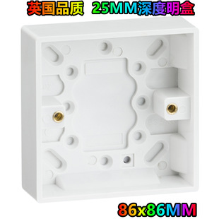 ��CE�C�� Ӣ��ӢҎ ֱ��25MM��� ���е׺� 1 GANG PATTRESS BOX