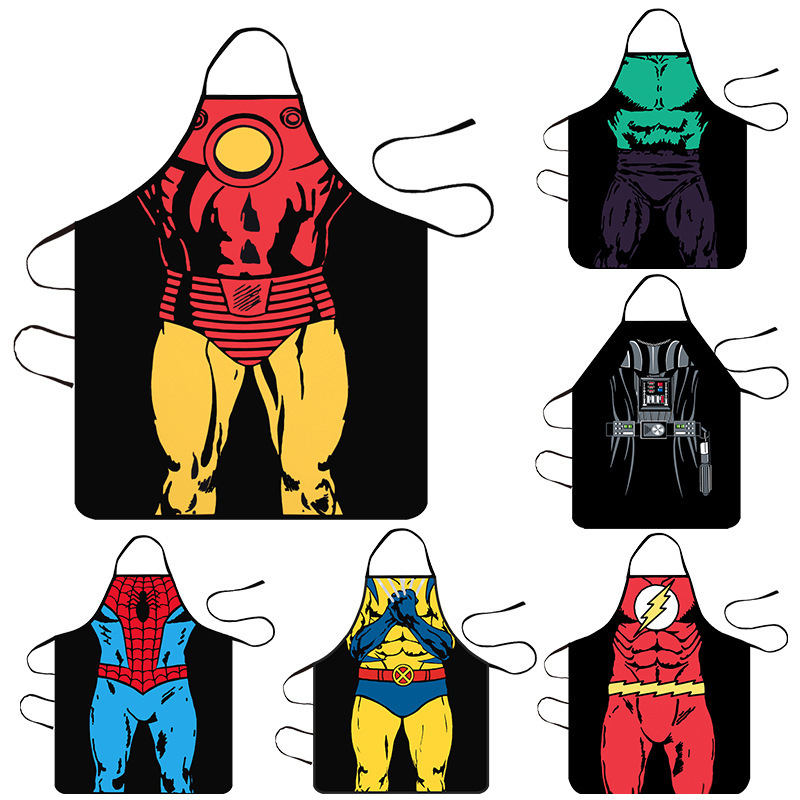 Amazon Cross-border Supply Apron Printed logo Thin Breathable Overalls Women's Waterproof Home Kitchen Cooking Waist for Men Amazon Cross-border Supply Apron Printed logo Thin Breathable Overalls Women's Waterproof Home Kitchen Cooking Waist for Men