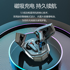 跨境批发DX-26私模电竞游戏无线耳机机甲风耳塞式运动TWS蓝牙耳机