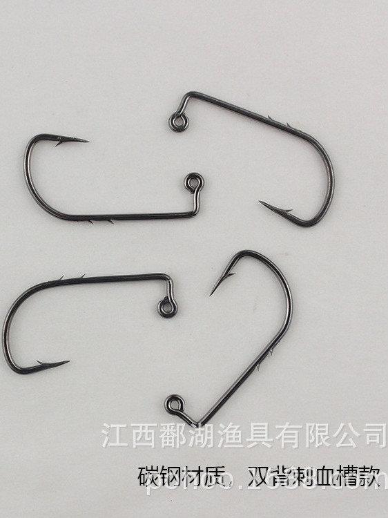 gancho de cabeza de la raíz, gancho desnudo, gancho de lanceta de doble espalda, gancho anti-desprendimiento, bacalao, bacalao, pohu
