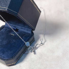 S925银吊坠破茧化学分子式项链生日礼物女ins锁骨闺蜜几何精致