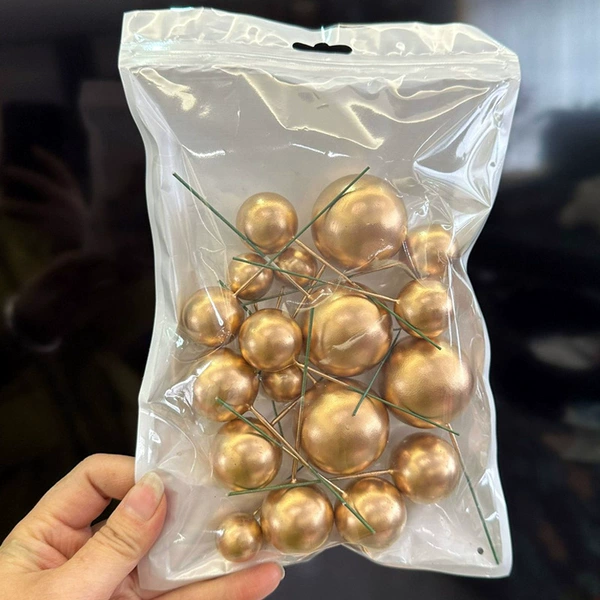 Cake Decorating Balls – Gold
