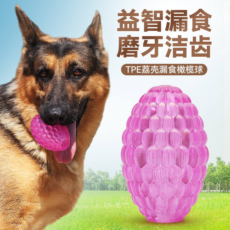 Yite Pet Toys Educational Rugby Molar Training Interactive Alone Rewards Rebound Dog Toys Leakage