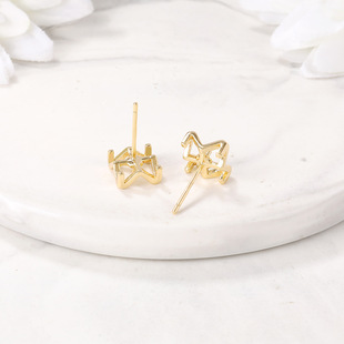 Manufacturer Wholesale DIY Pearl Earrings Semi-Finished Jewelry Accessories Materials Metal Earrings Earrings
