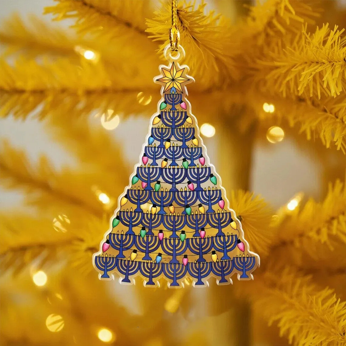 Nuevos productos transfronterizos creativos libros de navidad colgantes de automóviles decoración acrílica navideña decoraciones para el hogar