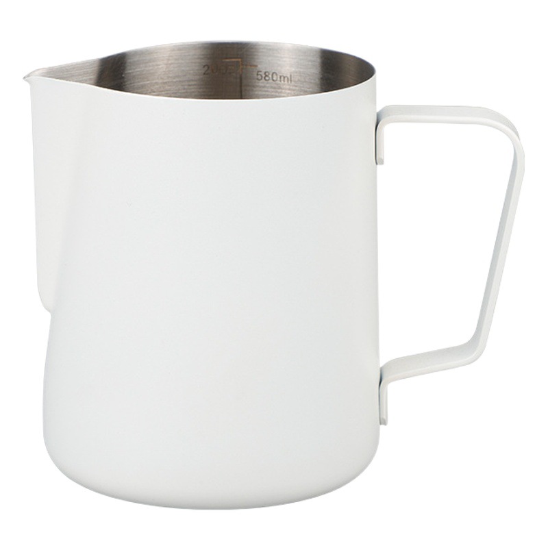 Factory Store New Product Pull Flower Cup Vintage Pattern Pointed Nipple Milk Tank Measuring Cup Personalized Coffee Shop Home 304 Stainless Steel
