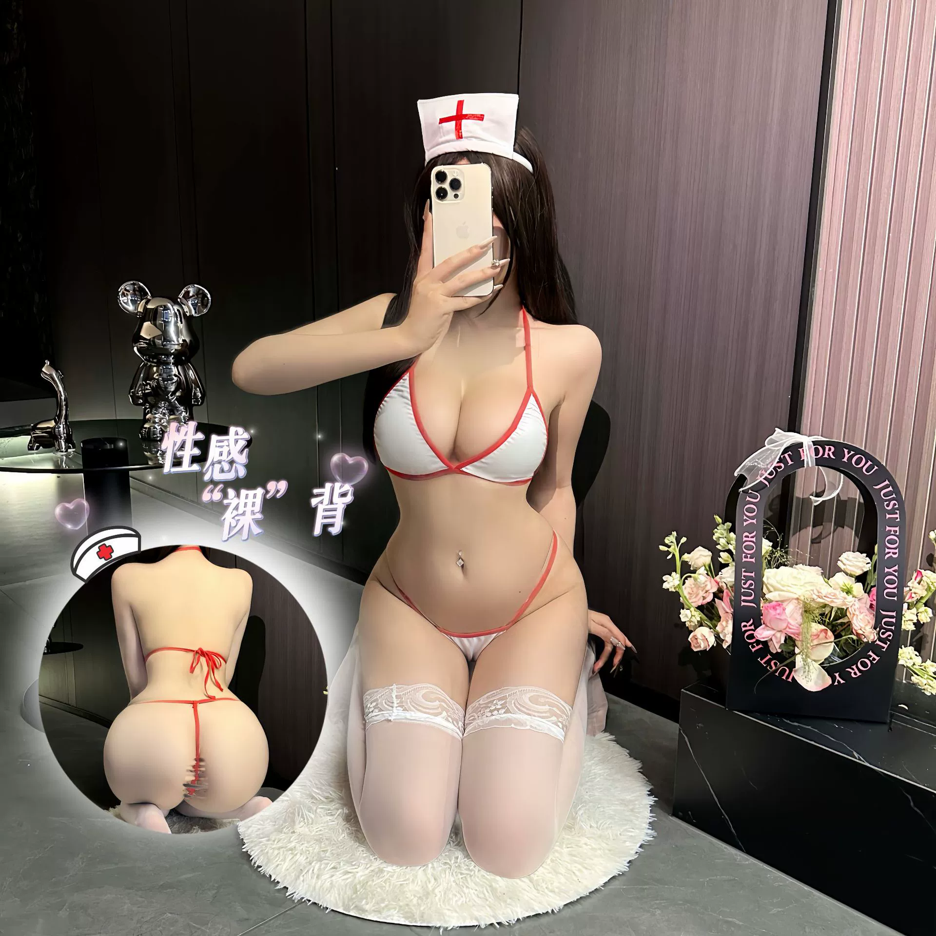 Nurse uniform, set, plus size, wholesale