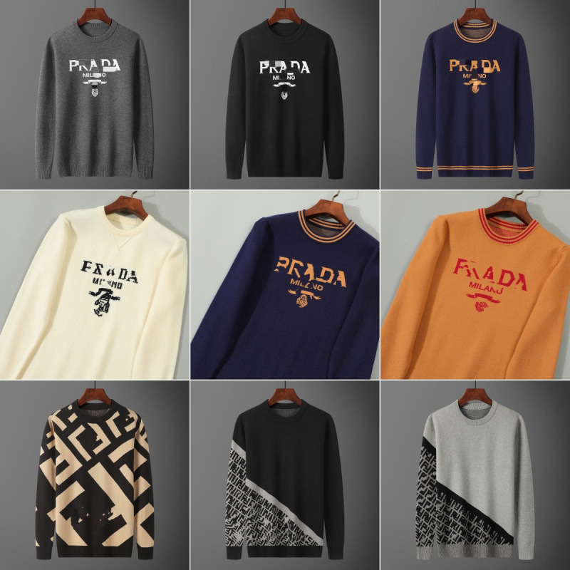 High-Quality Version, New Style Round Neck Sweater, European Knitted Wool Sweater, Long-Sleeved Men's Sweater, Export Supply for Autumn and Winter