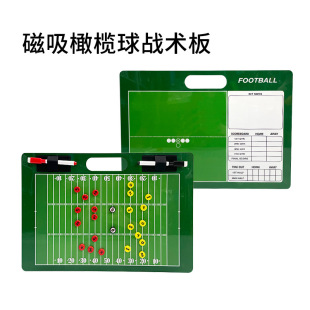 Rugby Tactical Board PVC Coach Board Magnetic with Pen Writable Erasable Double-sided Teaching Tactical Exercise Command Equipment
