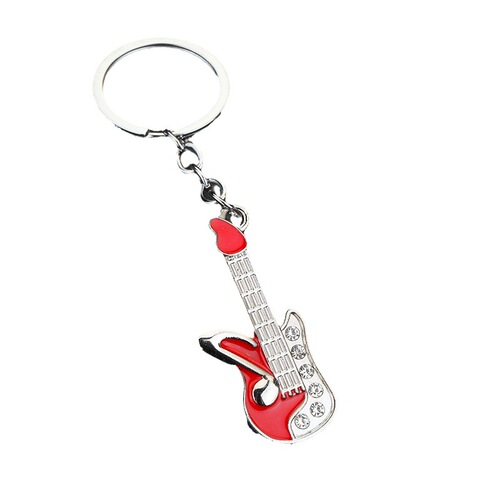 Guitar keychain creative note musical instrument violin piano microphone mark wind pendant event small gift wholesale