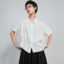 不规则宽松短袖休闲衬衫