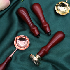 Enamel stamp handle, sealing wax furnace, golden spoon, rose gold spoon, envelope sealing product, sealing wax handle