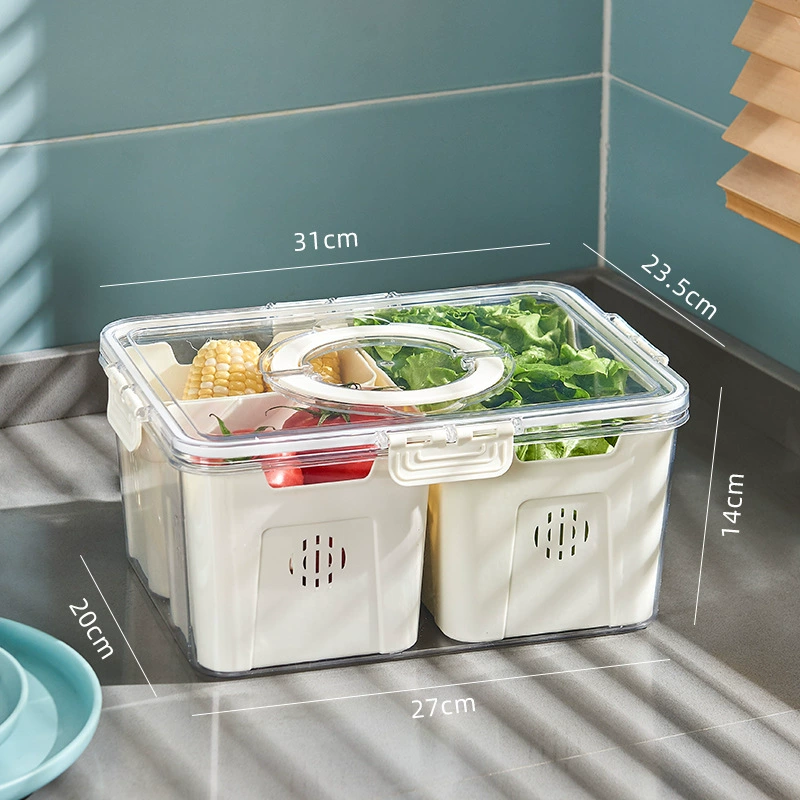 Емкость для хранения продуктов, молочно-белый, пищевой уровень 0-аромат, сохраняет влагу, несколько отделений (короткие/длинные/XL)