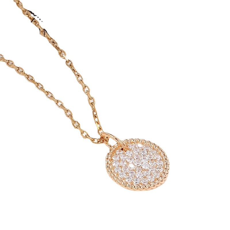 Xupe joyería micro con incrustaciones de circonio giro círculo colgante simple geométrica de las mujeres ronda marca personalidad de la moda de alto grado colgante