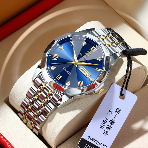 Swiss brand new men's watch waterproof super luminous luxury watch live broadcast foreign trade dropshipping