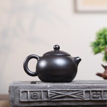 正宗宜兴紫砂壶原矿陈腐石黄料刻绘中国梦西施家用 泡茶壶茶壶