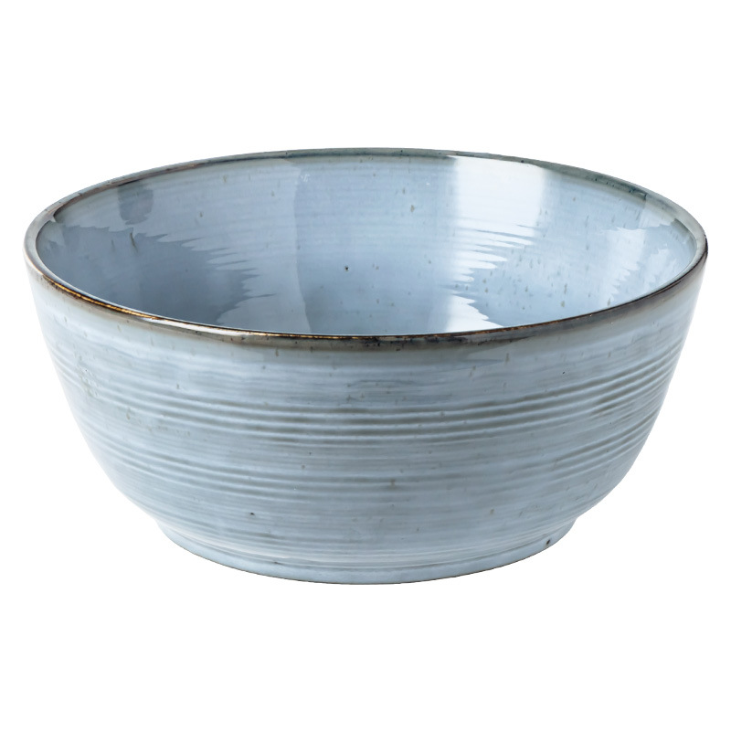 estilo japonés retro anillo cerámico tazón de sopa doméstico cubiertos tazón redondo al por mayor restaurante tazón práctico