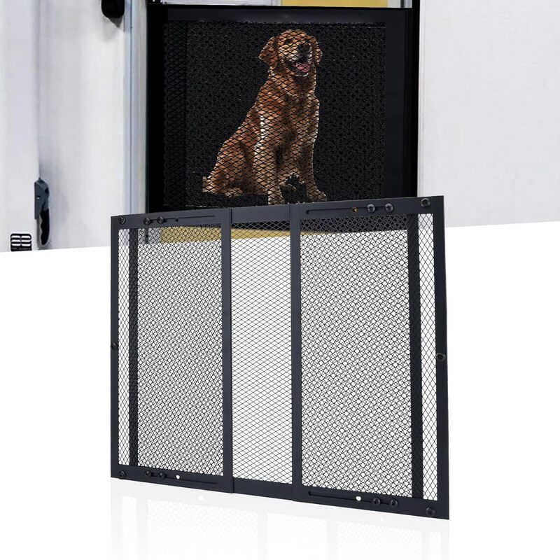Aluminum RV entrance screen door dog protection net, adjustable RV screen door protection net