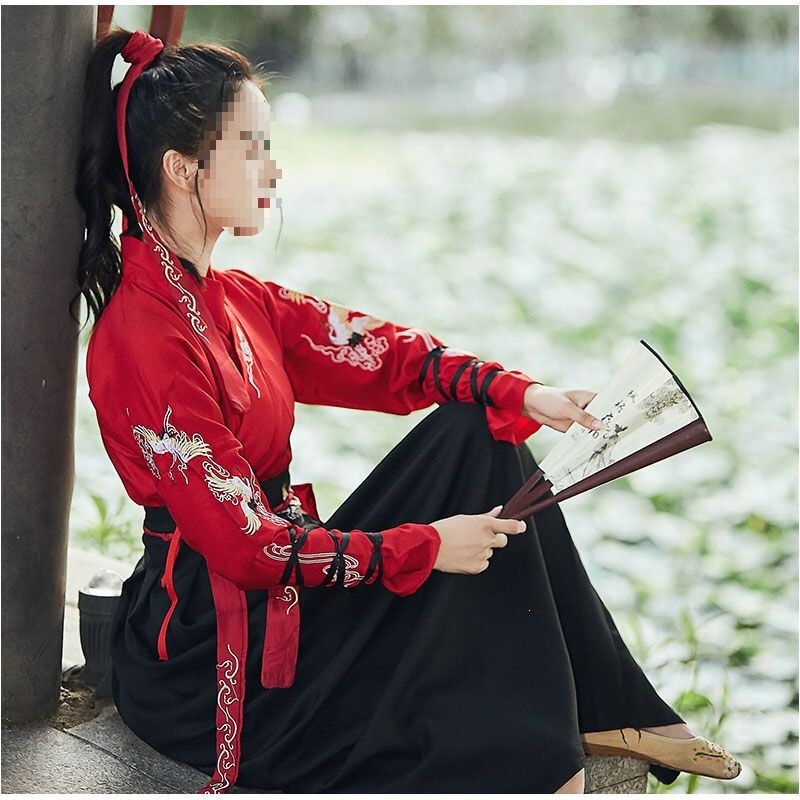Improved Version of Hanfu for Women in Martial Arts Style, Traditional Han Elements, Chinese Style for Men and Women, Daily Wear for Students, Couple Outfits, Wei and Jin Dynasty Style Improved Version of Hanfu for Women in Martial Arts Style, Traditional Han Elements, Chinese Style for Men and Women, Daily Wear for Students, Couple Outfits, Wei and Jin Dynasty Style