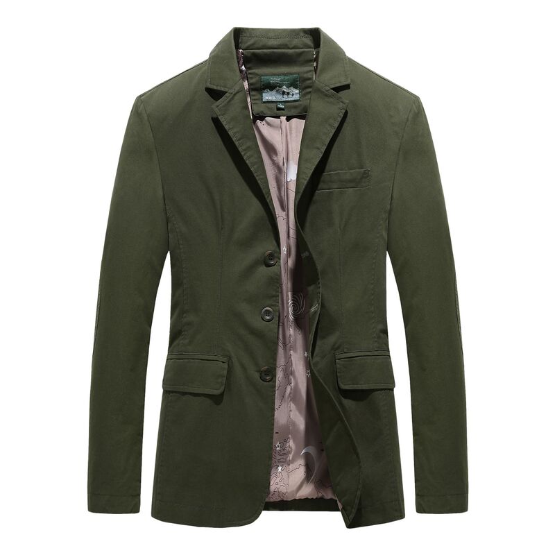 Cross-border New Style Suit for Spring and Autumn Men's Pure Cotton Casual Suit Large Size Small Suit Jacket Loose Jacket for Men