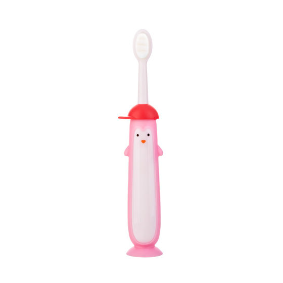 Dorado children's toothbrush penguin cartoon toothbrush baby toothbrush can stand with suction cup 6345