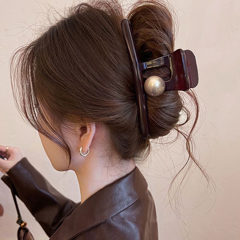 Clip de cabello refinado coreano para mujeres de alto nivel agarrar clips de cabello de tamaño grande detrás de la cabeza de cabello de tiburón clip de cabello lote de cabello