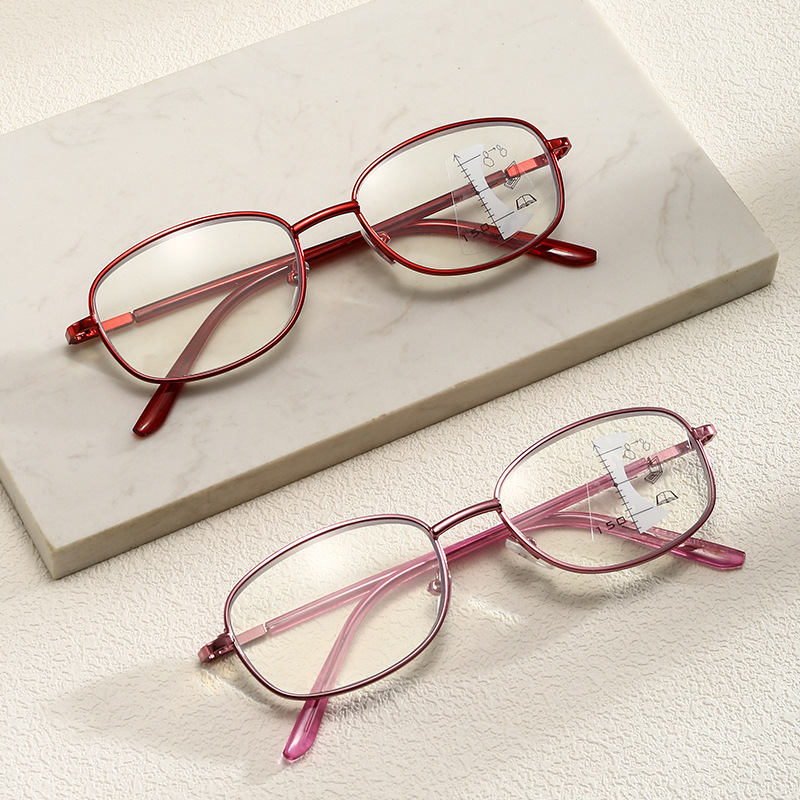 Anti-blue Light Presbyopia Glasses Women's Middle-aged and Elderly Clear Presbyopia Glasses Fashion Spring Frame Eye Protection Flower Glasses