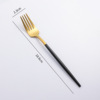 L Black Gold Portuguese Western Restaurant and fork spoon Retro tavern tableware Nordic wind tableware stainless steel spoon fork chopsticks