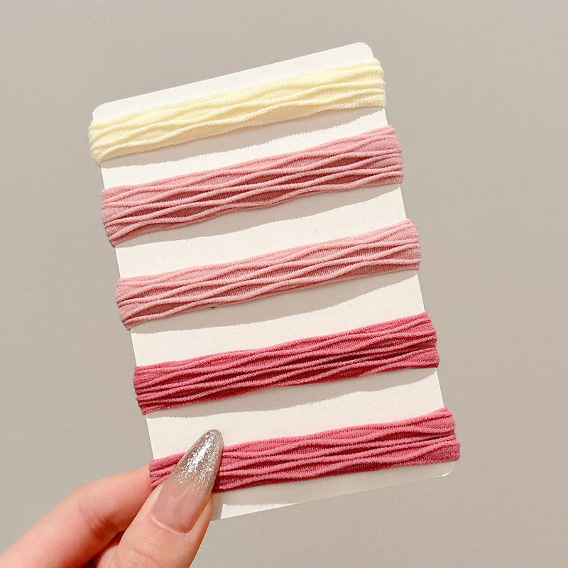 Ligas para el cabello de alta elasticidad de tela resistentes para mujer