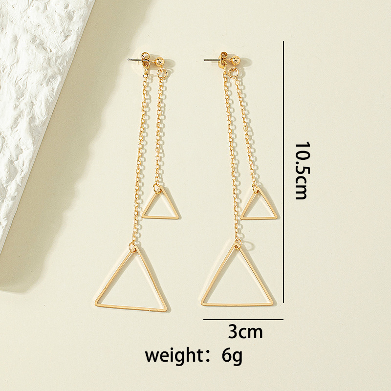 بسيط مثلث هندسي الأقراط الطويلة غير النظامية picture2