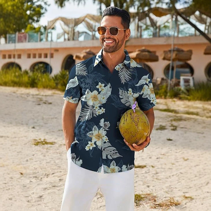European and American Resort Style Men's Printed Short-Sleeved Shirts with Lapels, Cross-Border Foreign Trade, Large Size Men's Clothing, Ready Stock, Dropshipping European and American Resort Style Men's Printed Short-Sleeved Shirts with Lapels, Cross-Border Foreign Trade, Large Size Men's Clothing, Ready Stock, Dropshipping