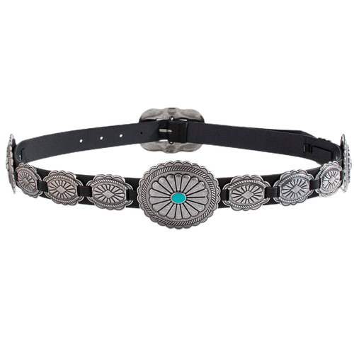 Bohemian Western Cowboy Style American Women's Retro Large Accessory Wide Belt with Engraved Fashion Women's Belt