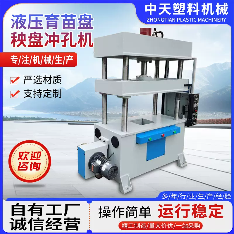 液压机械水稻育苗盘冲孔机设备 水稻秧盘成型一体打孔机