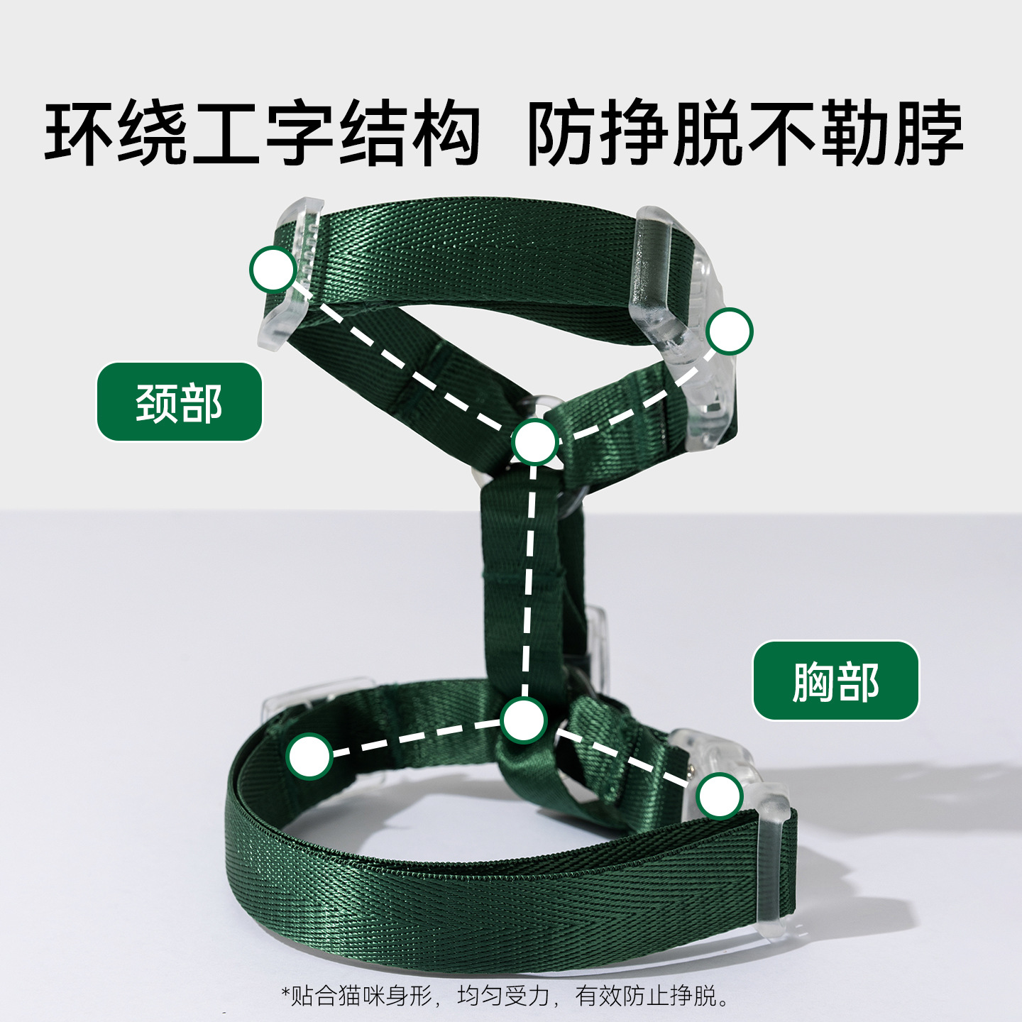 Nuevo gatos nerviosos transfronterizos brillantes brillantes I-shaped cuerda de tracción para caminar con cuerda de perro a prueba de explosiones perros gatos pecho espalda